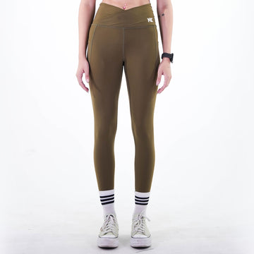 Belt Blend Leggings Olive Green