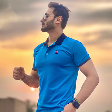 Basic Dry-Fit Polo | Sky Blue T shirt | MZactivewear