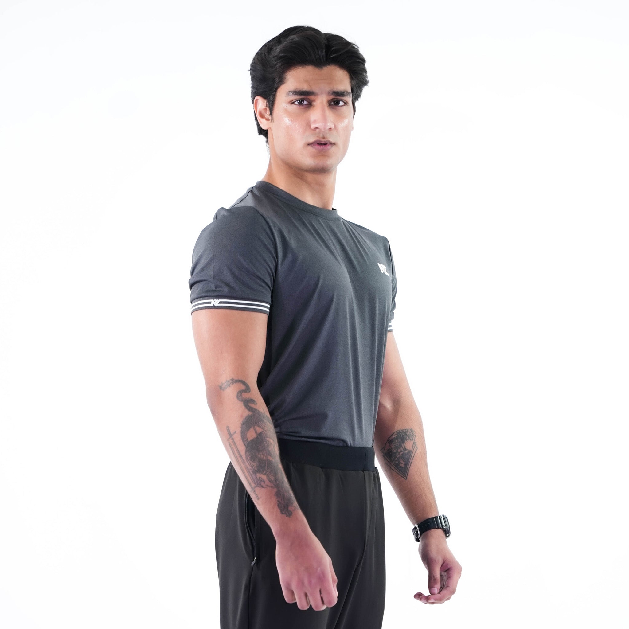 MZA Stride Elite Tee  Anthracite