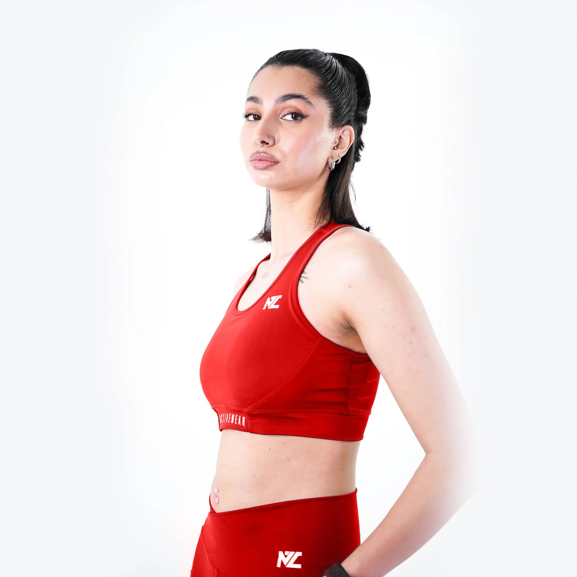 Belt Blend Sports Bra Crimson Red