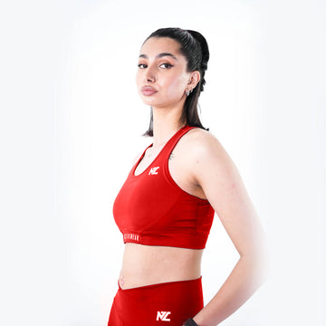 Belt Blend Sports Bra Crimson Red